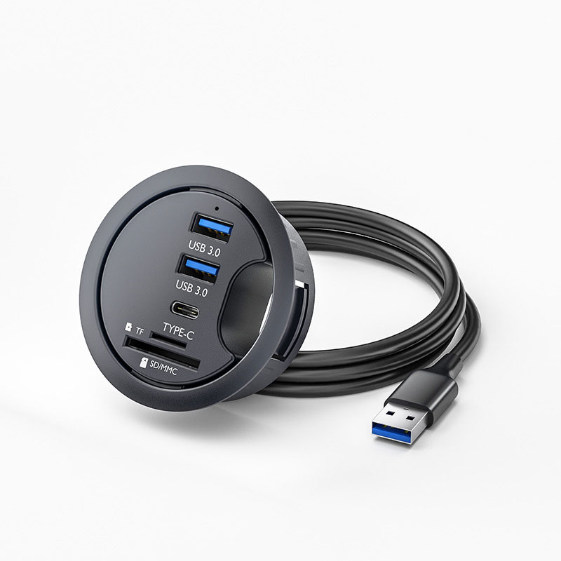 Desk Setup Hub - USB HUB 3.0 Mount In Desk