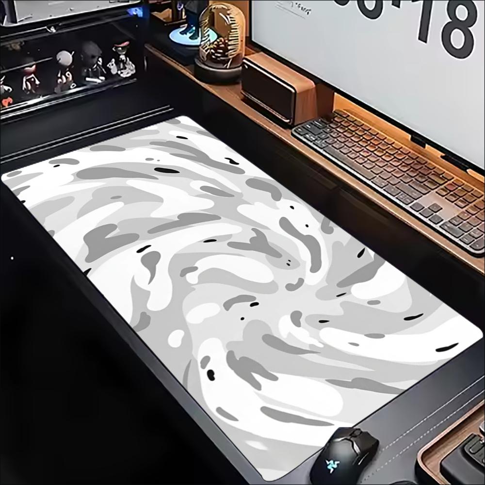 Desk Mat Grey White Topographi - огляд і ціна Work Desk Home Setup