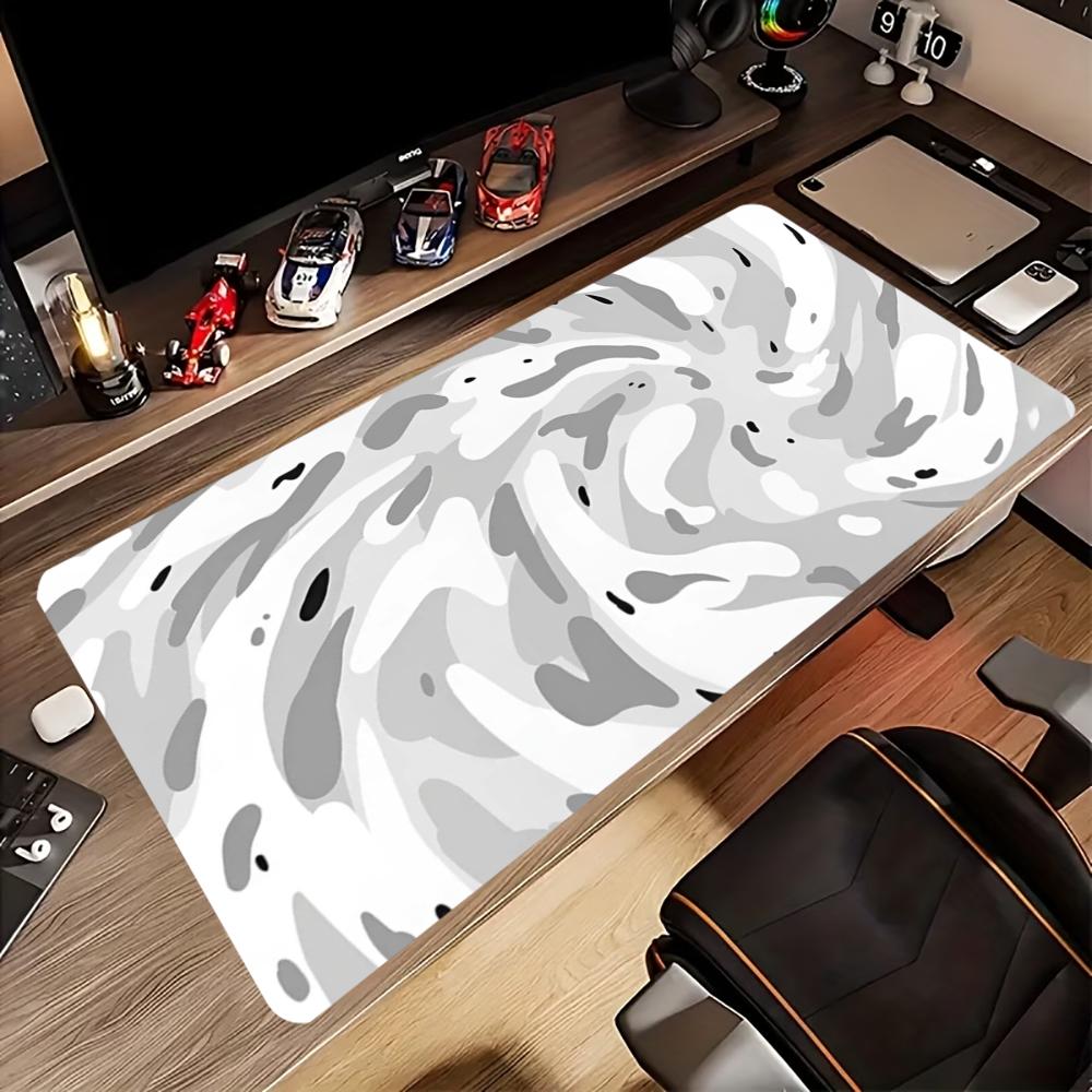 Desk Mat Grey White Topographi - огляд і ціна Work Desk Home Setup