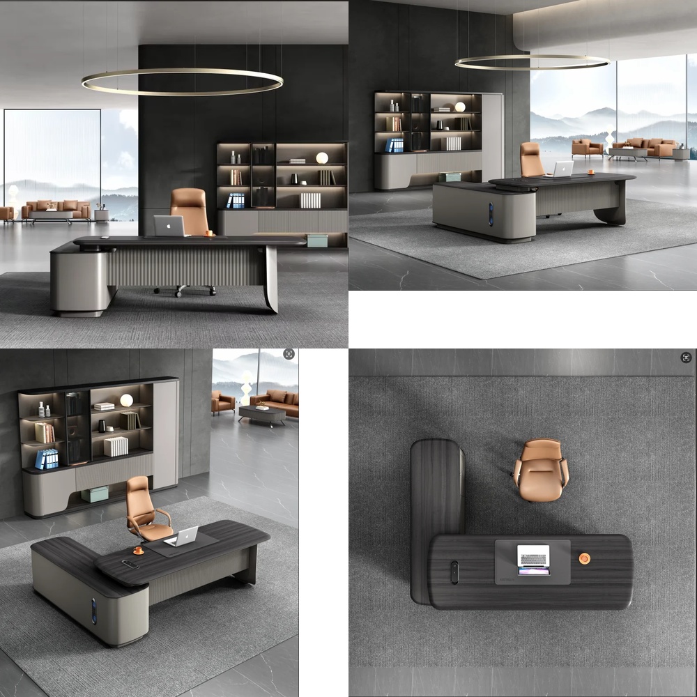 Modern Luxury Executive L Shap - огляд і ціна Work Desk Home Setup