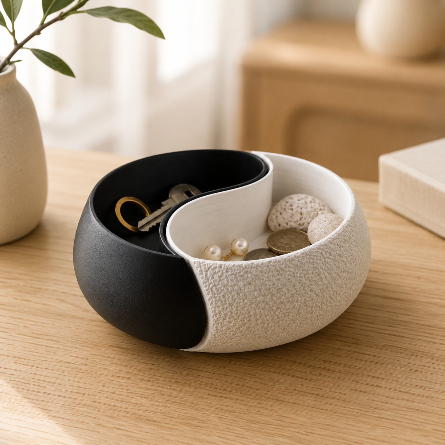 1-Piece Black and White Color  - огляд і ціна Desk Setup Black And White