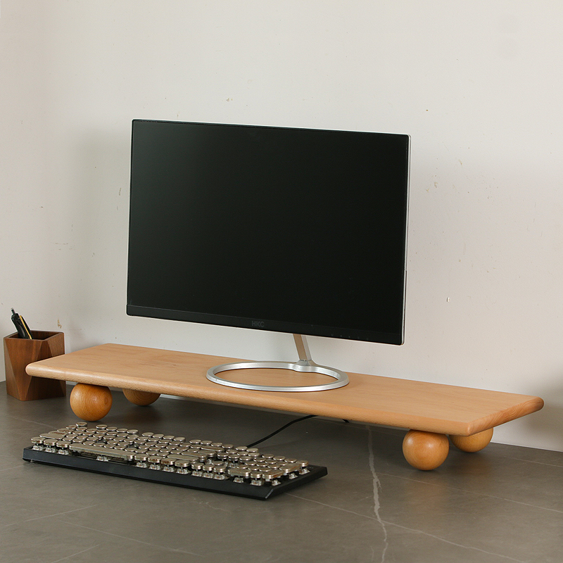Solid Wood Monitor Riser Lapto - огляд і ціна Desk Setup Laptop And Monitor