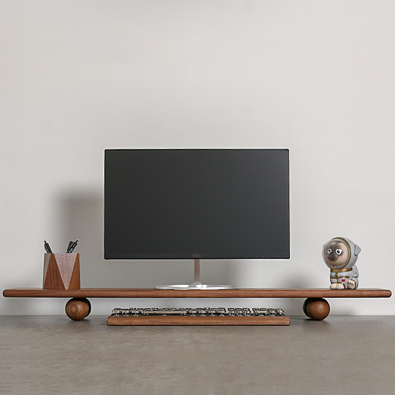 Solid Wood Monitor Riser Lapto - огляд і ціна Desk Setup Laptop And Monitor