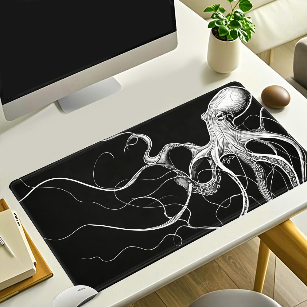 HYBXAXC Octopus Mouse Pad, Bla - огляд і ціна Desk Setup Black And White