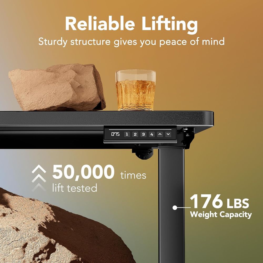 55 x 28 inch Electric Standing - огляд і ціна Work Desk Home Setup