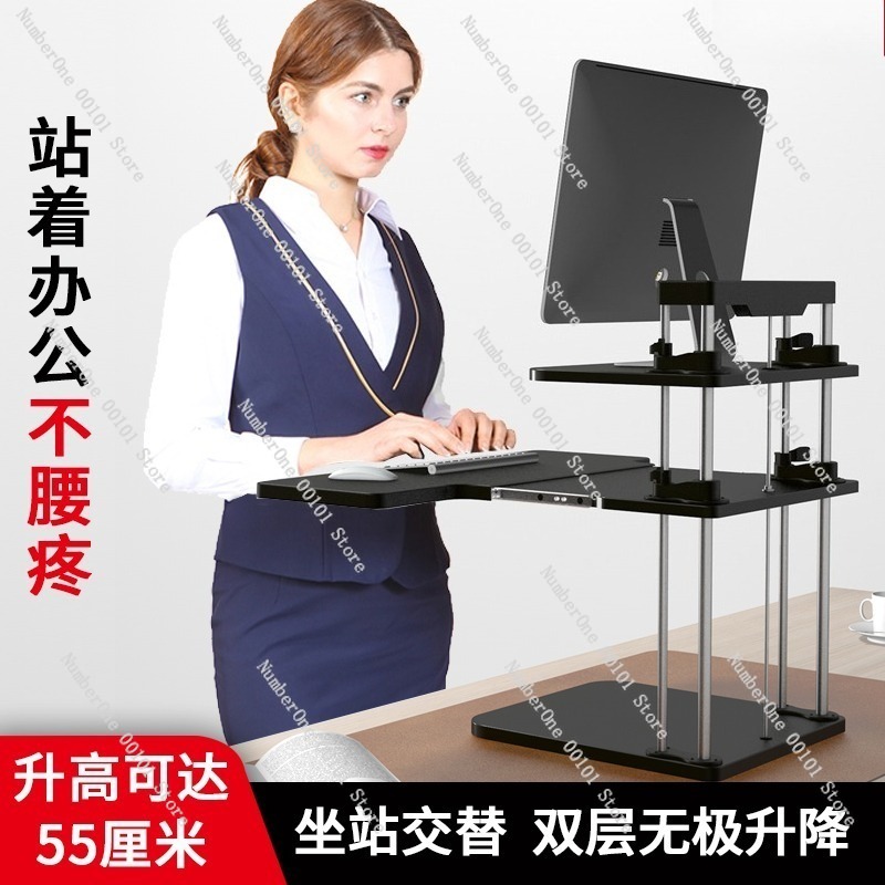 Height-Adjustable Standing Des - огляд і ціна Desk Setup Laptop And Monitor