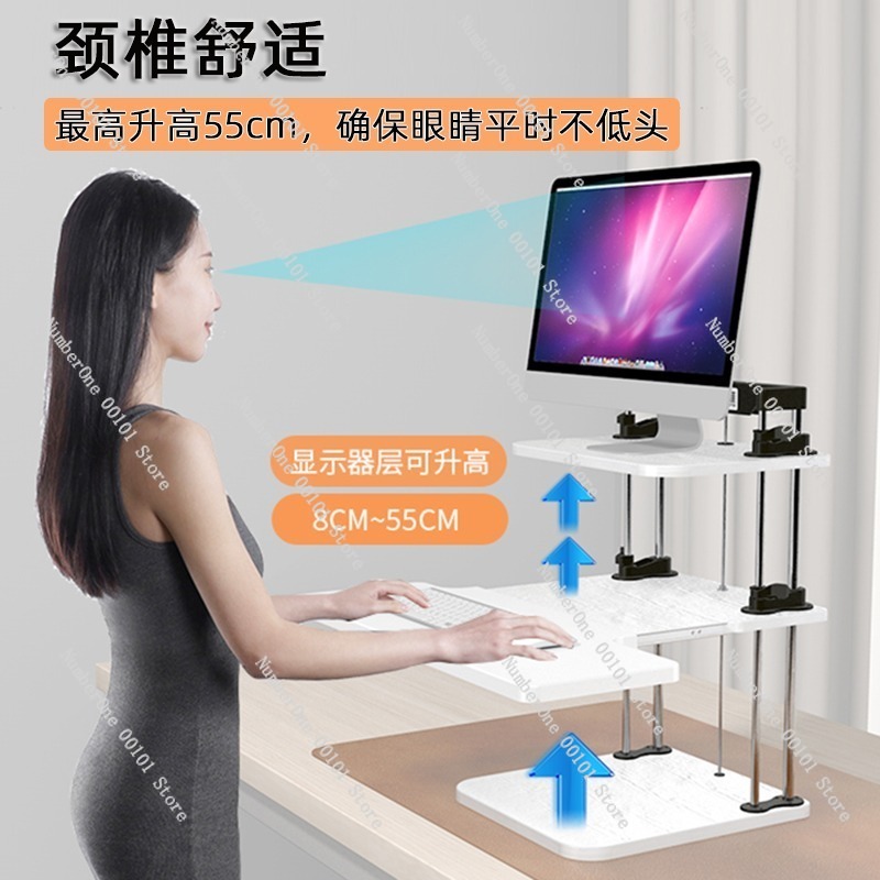 Height-Adjustable Standing Des - огляд і ціна Desk Setup Laptop And Monitor