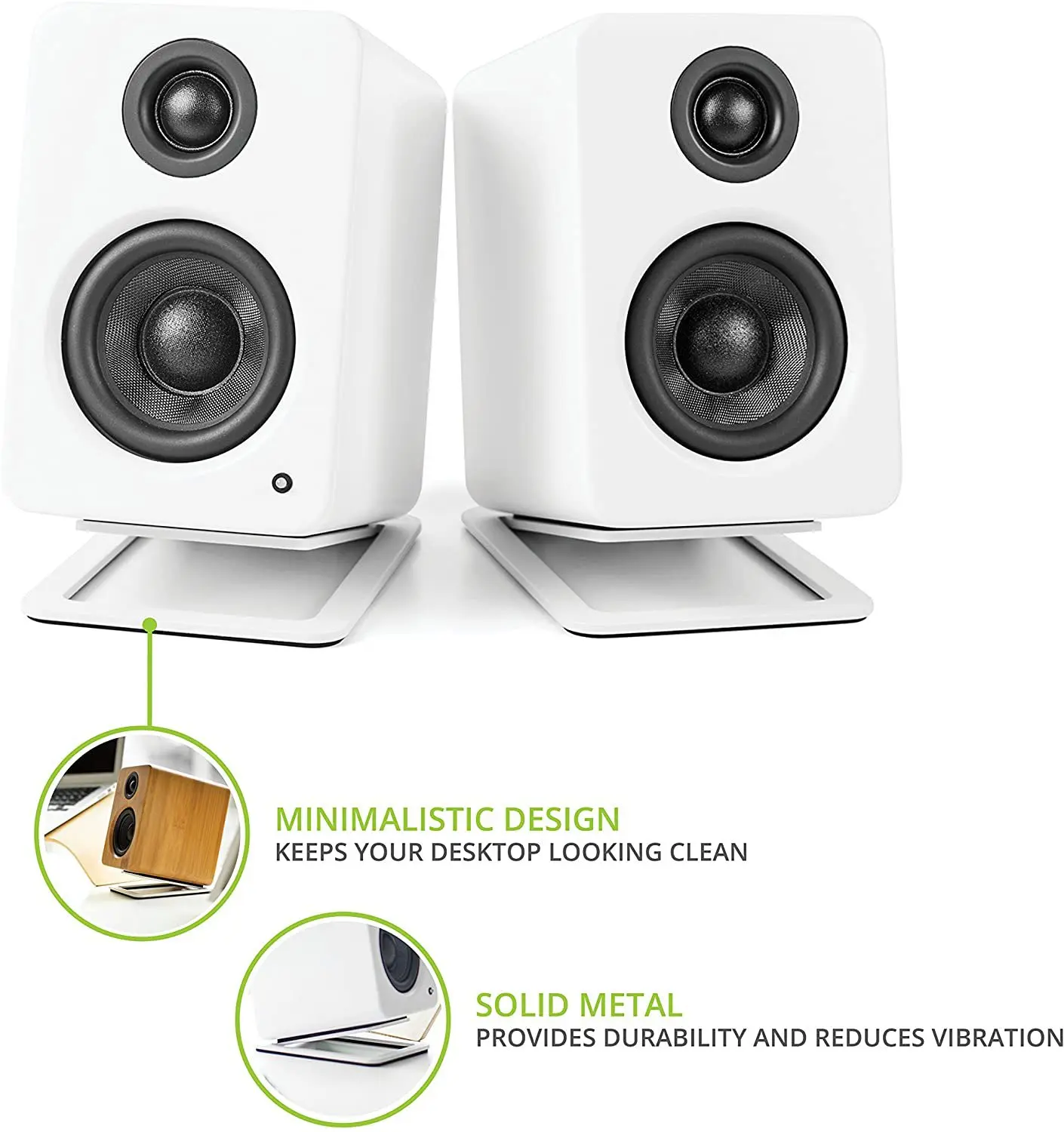 2pcs Desktop Speaker Stands fo - огляд і ціна Desk Setup With Speakers