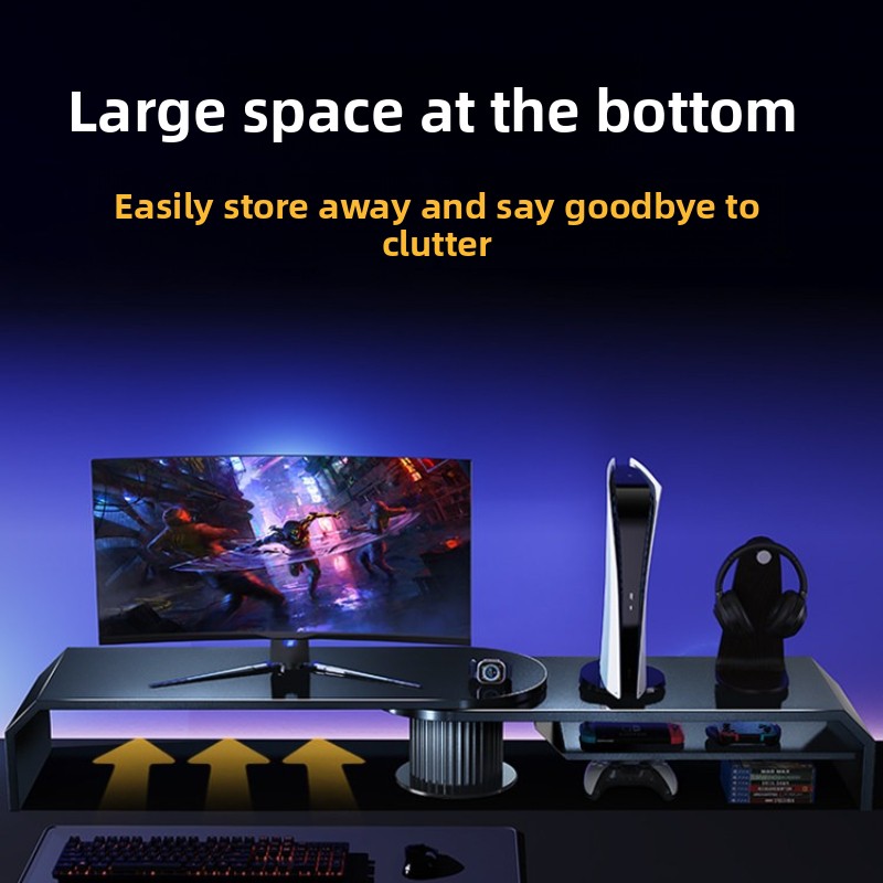 Gaming Dual Monitor Stand Offi - огляд і ціна Desk Setup Laptop And Monitor