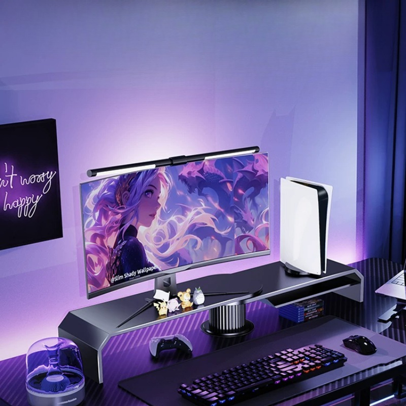 Gaming Dual Monitor Stand Offi - огляд і ціна Desk Setup Laptop And Monitor