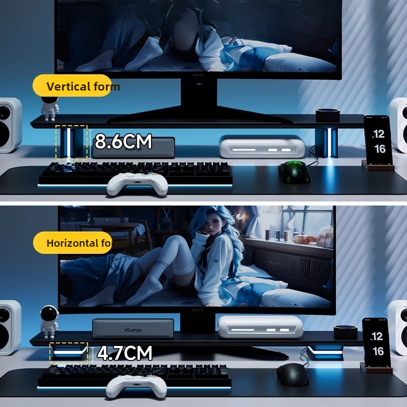 RGB Monitor Stand Ergonomic Co - огляд і ціна Desk Setup Laptop And Monitor