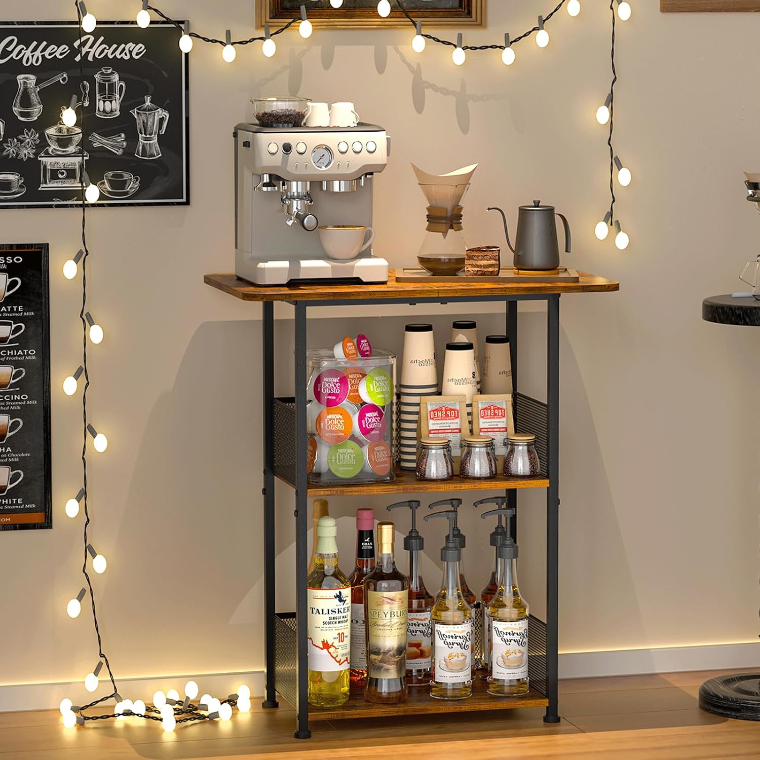 Mini Floor Standing Coffee Bar - огляд і ціна Desk Setup Minimalist