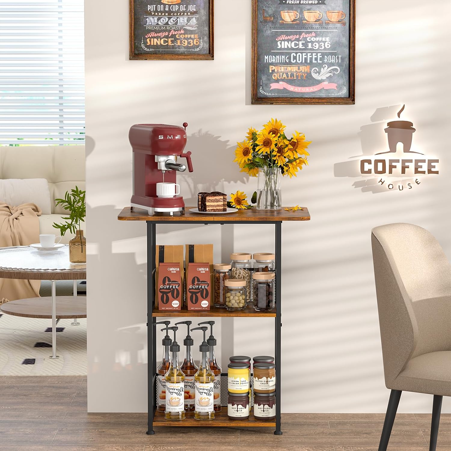 Mini Floor Standing Coffee Bar - огляд і ціна Desk Setup Minimalist
