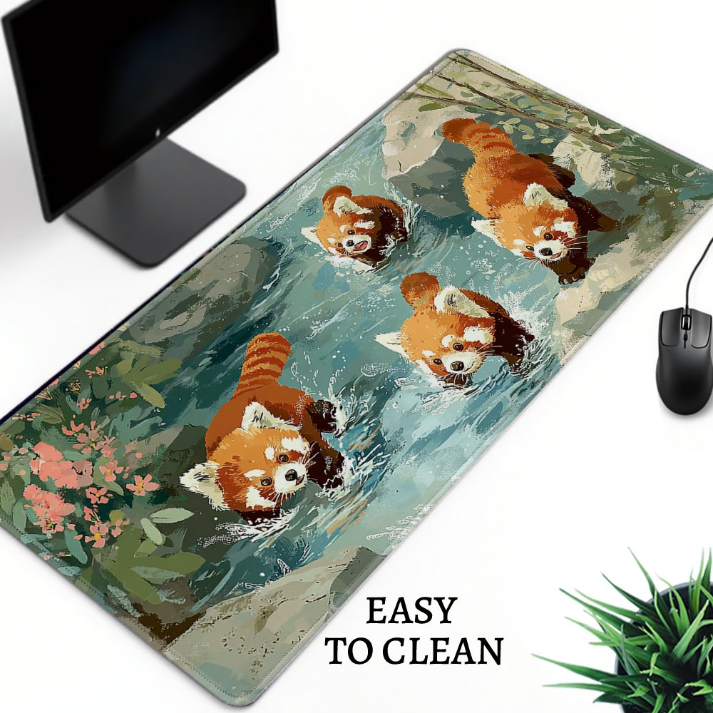 Four Red Pandas Playing in Str - огляд і ціна Desk Setup Streaming