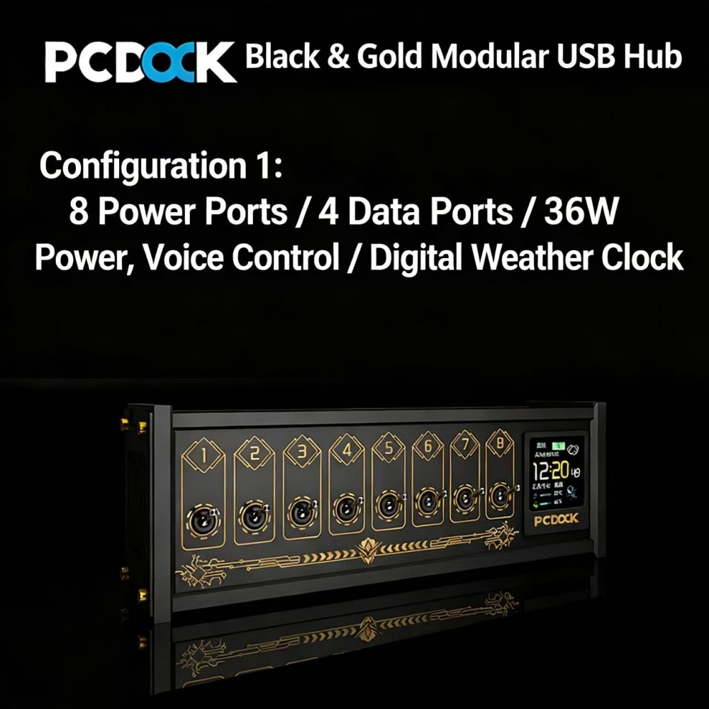 PCDOCK Block USB Desktop Power - огляд і ціна Desk Setup Designer