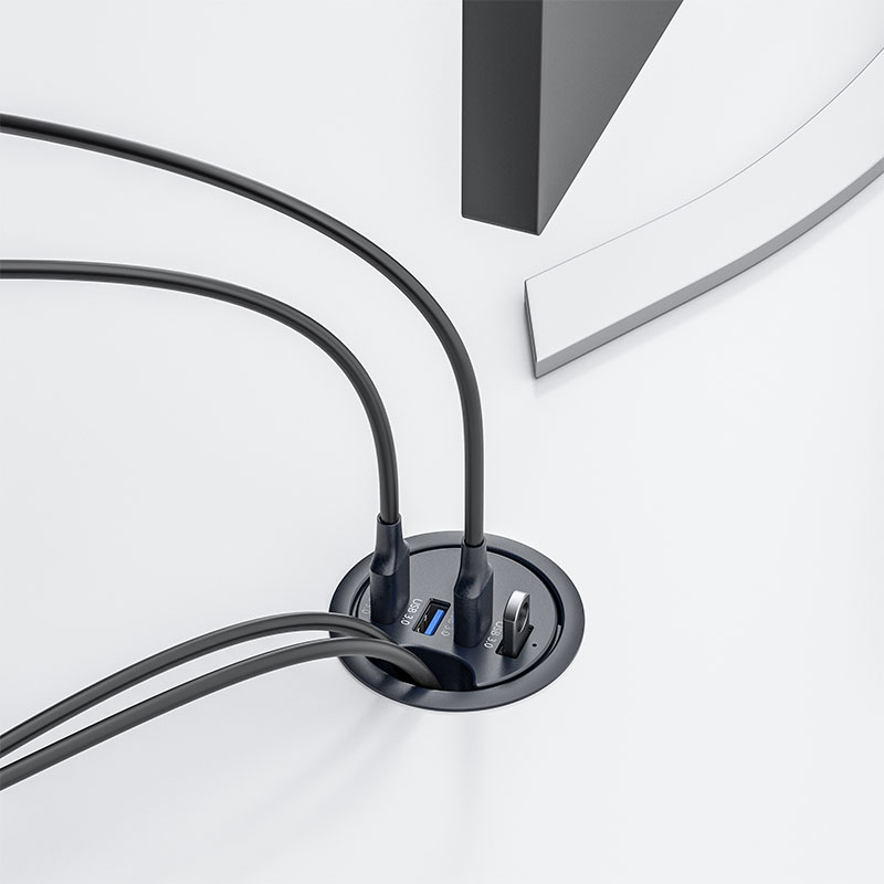 USB HUB 3.0 Mount In Desktop D - огляд і ціна Desk Setup Hub