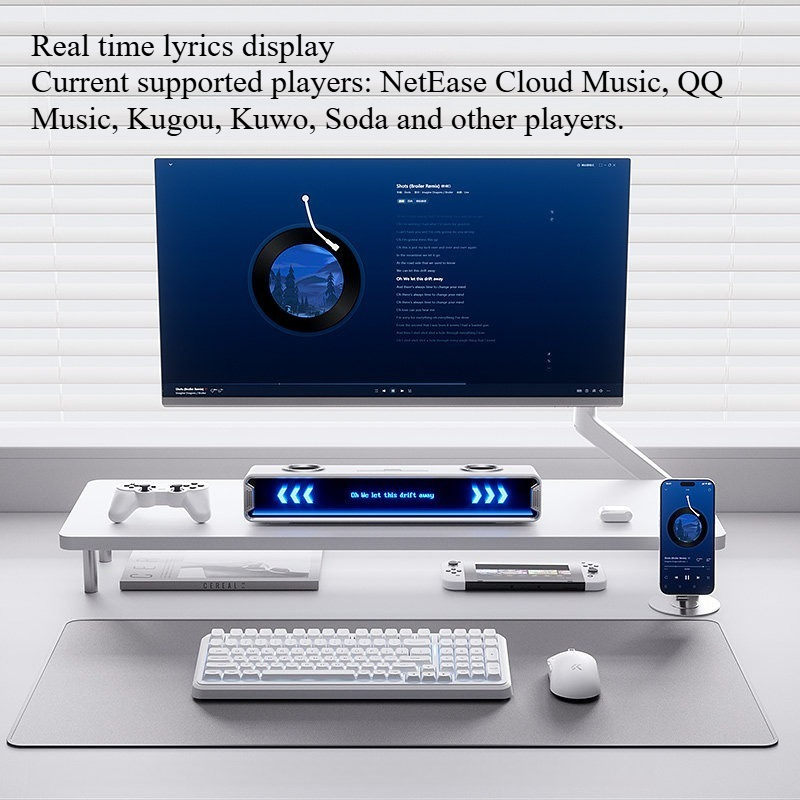 K20 GT Full Screen Subtitle Sp - огляд і ціна Desk Setup With Speakers