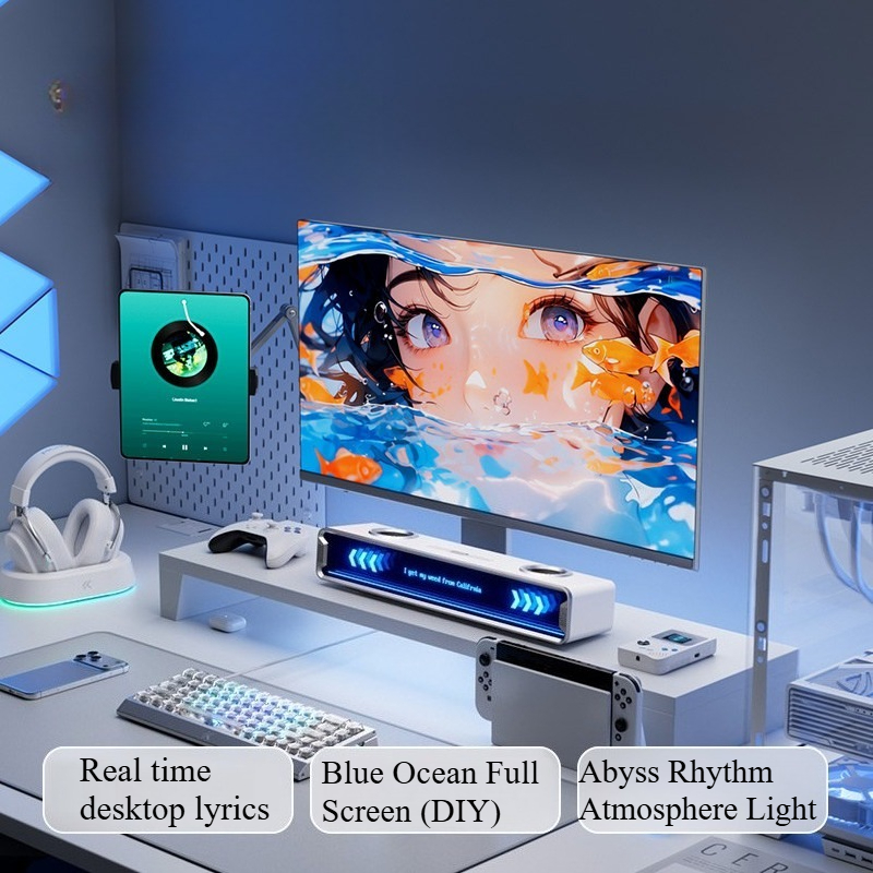 K20 GT Full Screen Subtitle Sp - огляд і ціна Desk Setup With Speakers