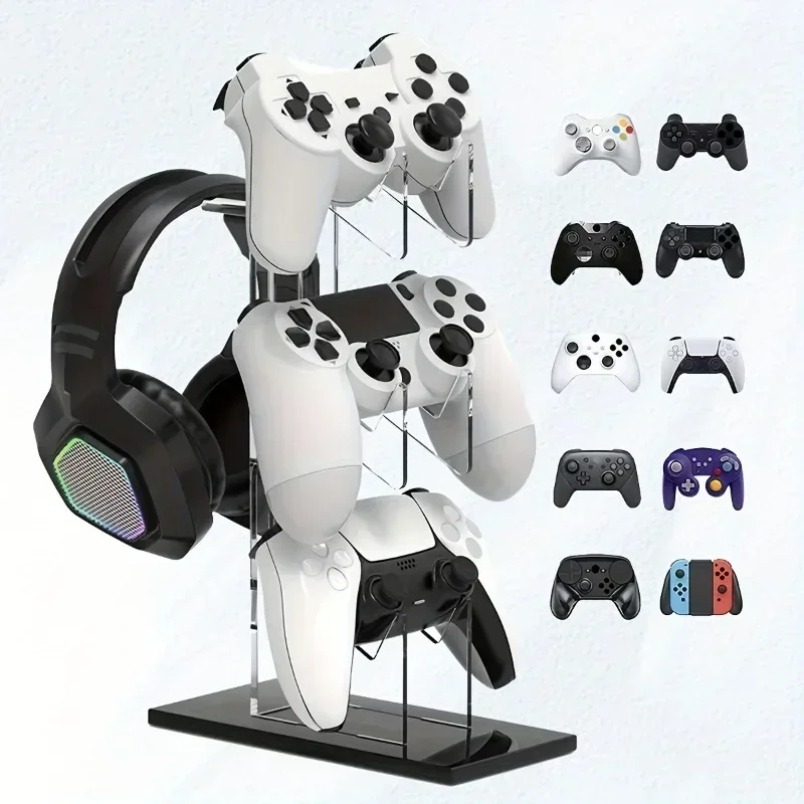 Game Storage Rack 3 Tier Contr - огляд і ціна Desk Setup Headphones