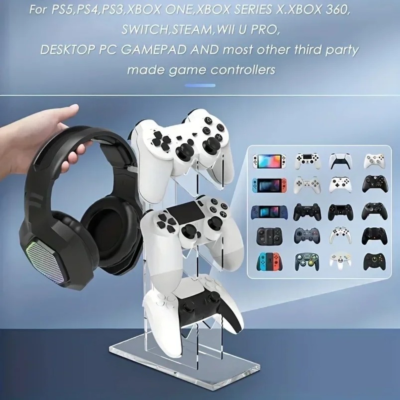 Game Storage Rack 3 Tier Contr - огляд і ціна Desk Setup Headphones
