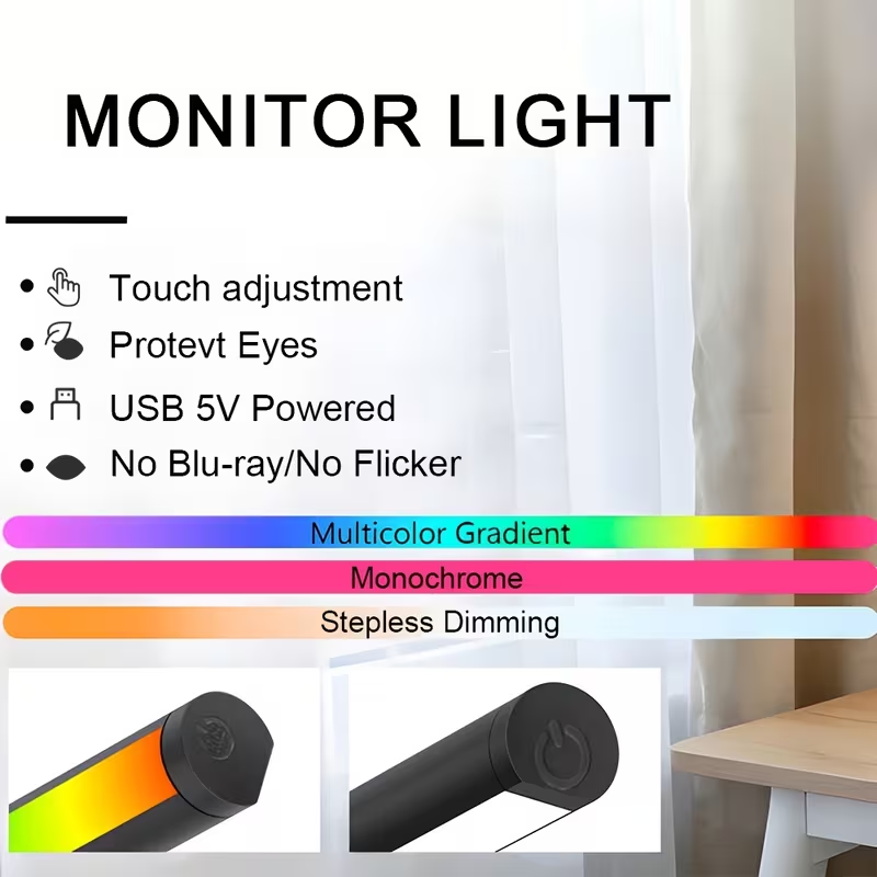 Led Monitor Light Bar Computer - огляд і ціна Desk Setup Light