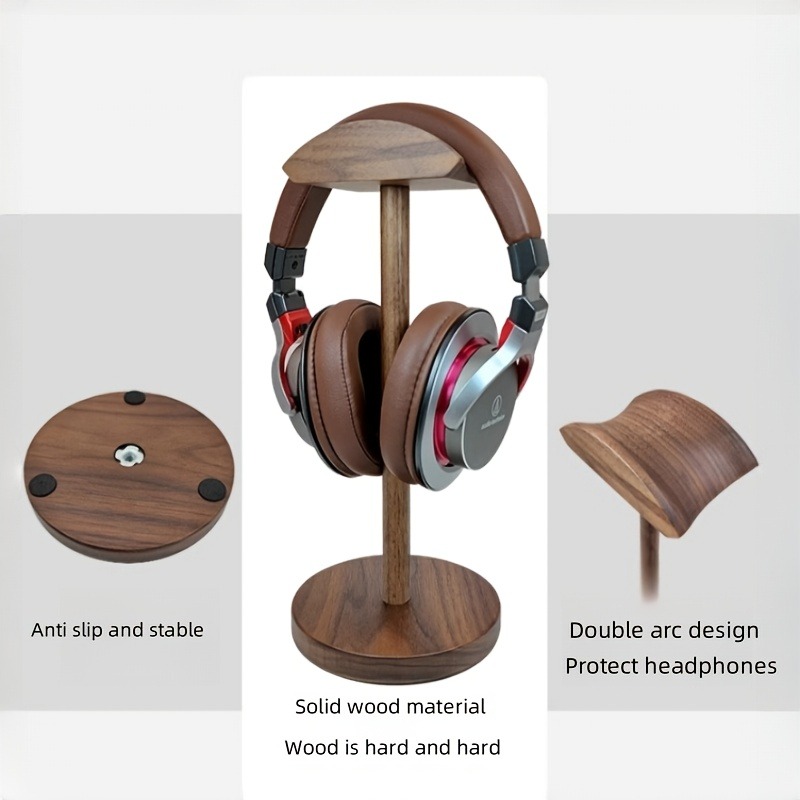 PGY Wooden Headphone Stand Erg - огляд і ціна Desk Setup Headphones