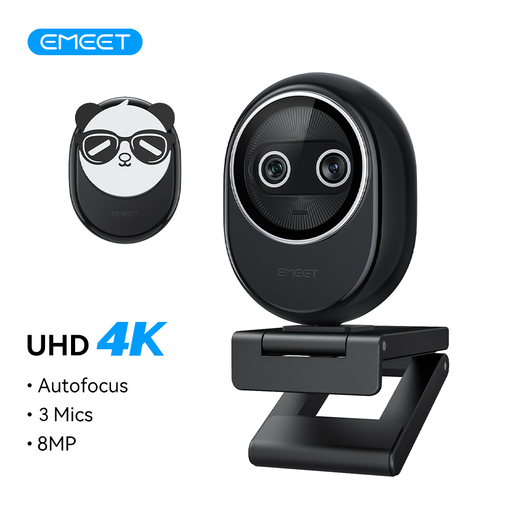 Webcam 4K EMEET Dual-Camera AI - огляд і ціна Desk Setup Streaming